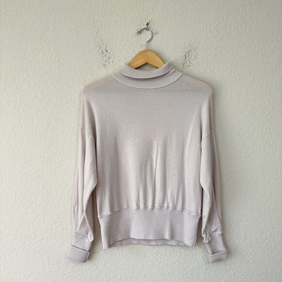 HEMISPHERE Merino Wool Mock Sweater Knit in Cream - Picture 1 of 7